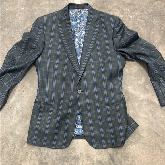Men´s Plaid Blazer - Blue and Gray